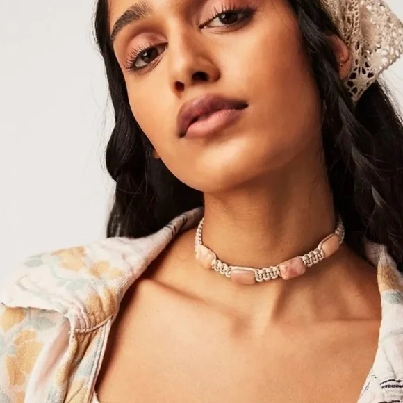 Free People Sweet Carolina Choker Necklace/Jade - Picture 3 of 16